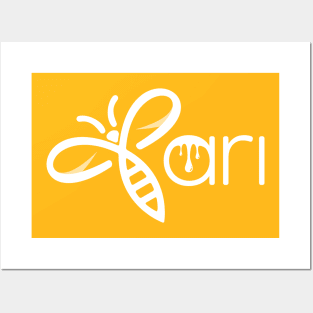 Ari the Bee (White) Posters and Art